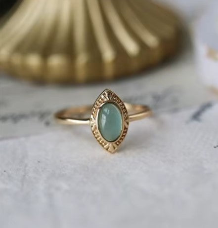 Natural Olivine Adjustable Ring