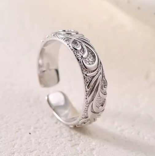 Sterling Silver Decorative Pattern Ring