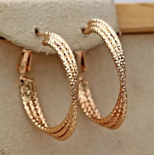 Vintage Classical Cross Round Earrings