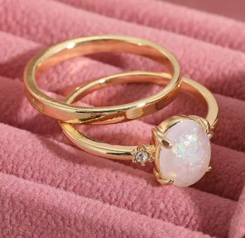 Vintage Exquisite Gemstone Ring Set