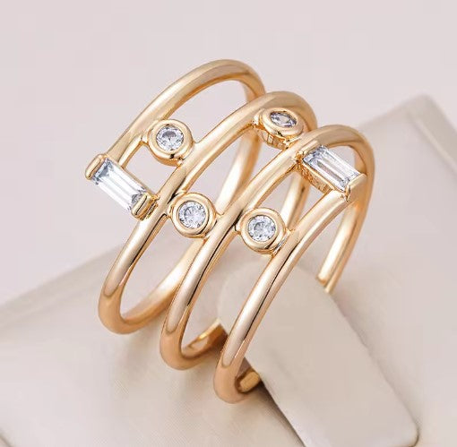 Vintage Rose Gold Hollow Party Ring