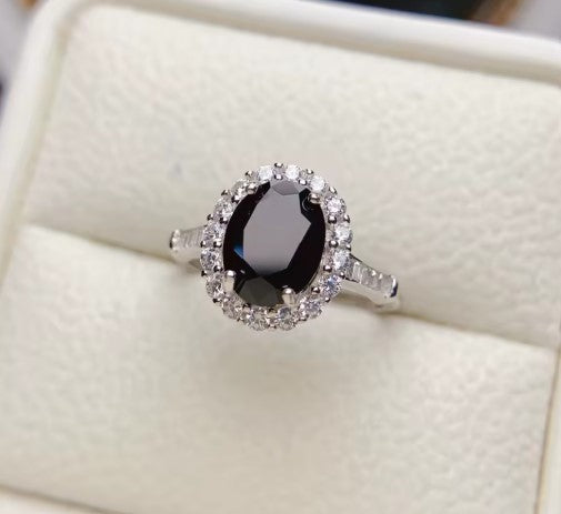 Vintage Natural Black Spinel Ring