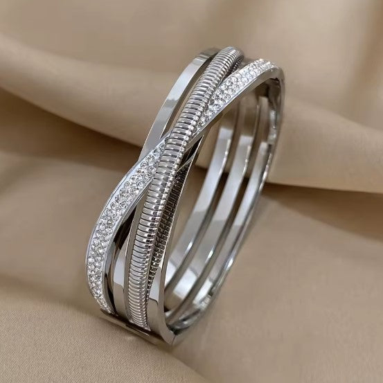 Vintage Zirconia Rhinestone Bangles Bracelets