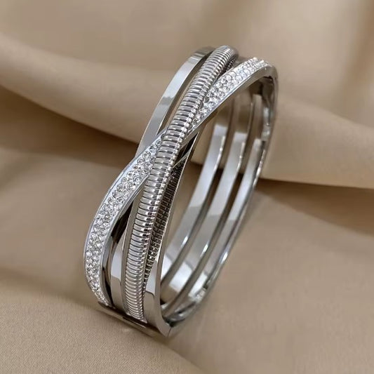 Vintage Zirconia Rhinestone Bangles Bracelets