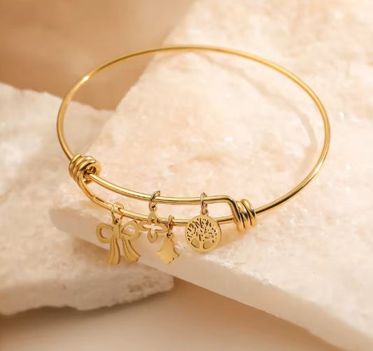 Vintage Charm Gold Bracelet