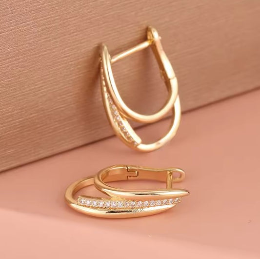 Elegant Fashion White Zircon Earrings