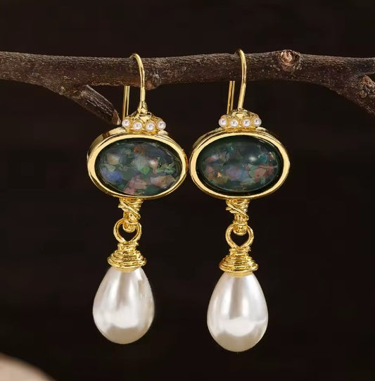 Vintage Pearl Dangle Earrings