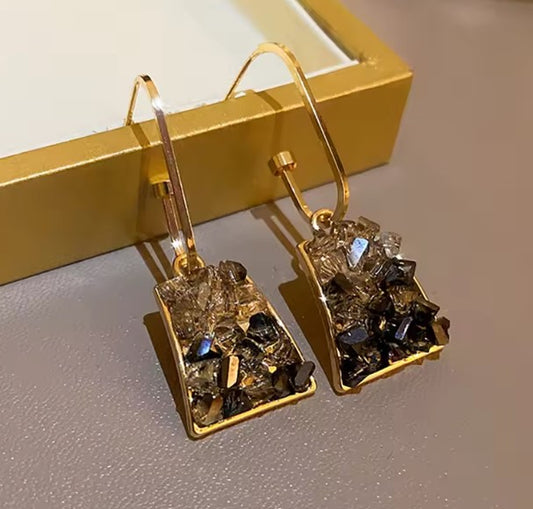 Vintage Rhinestone Drop Earrings