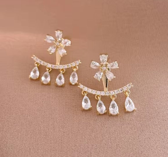 Light Luxury Zircon Crystal Earrings