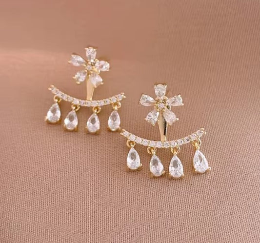 Light Luxury Zircon Crystal Earrings