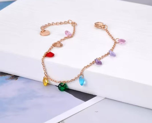 Bohemia Beach Colorful Chain Bracelet