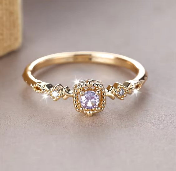 Crystal White Zircon Stone Ring