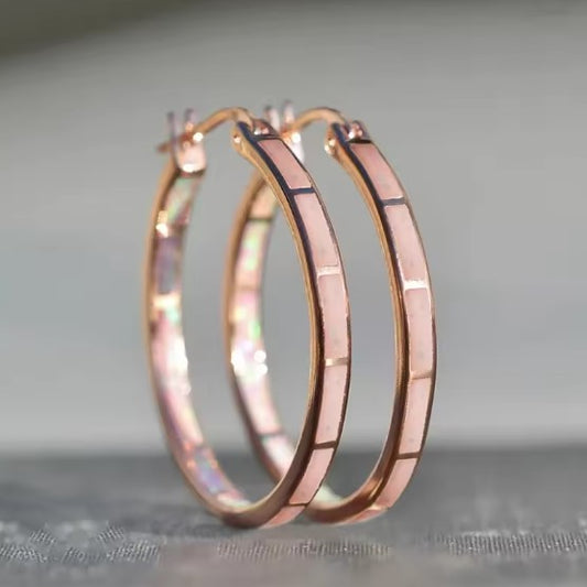 Vintage Hoop Rose Gold Earrings