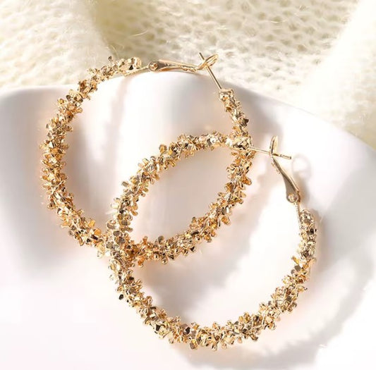 Vintage Rough Hoop Earrings