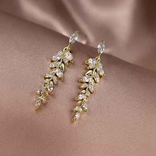 Leaf Shaped Dangle Earrings
