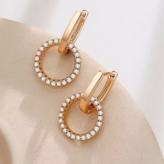 Vintage Zircon Full Paved Dangle Earrings