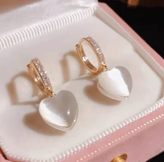 Classic Double-Sided Heart-Shaped Earrings