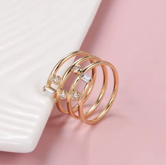 Fine Hollow Rose Gold Fashion Ring
