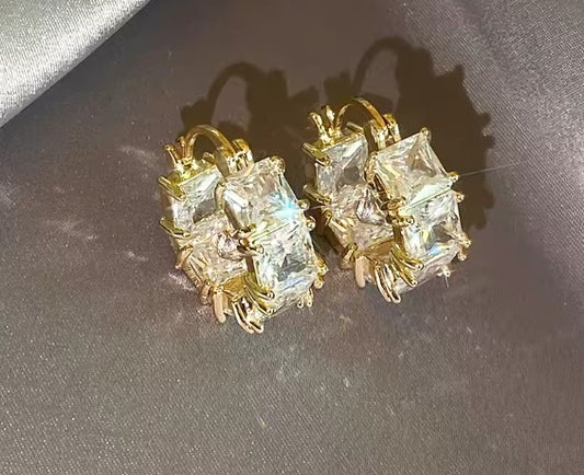 Luxury Crystal Hoop Earrings