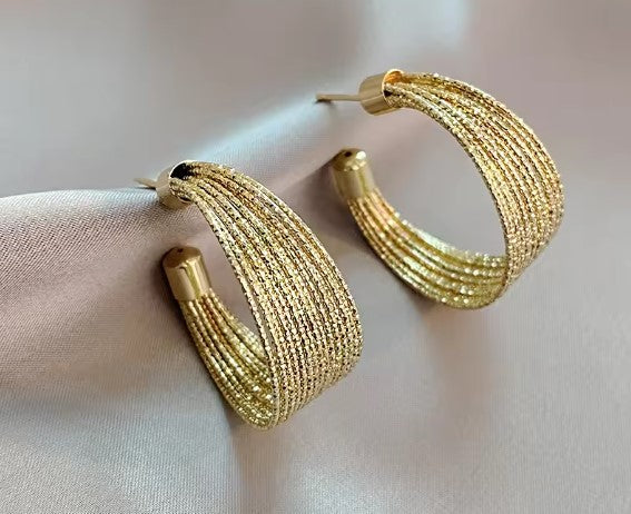 Ellana C-shaped Design Earrings
