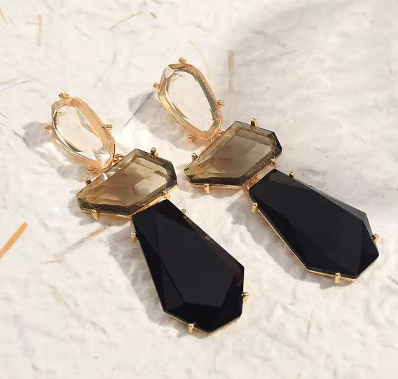 Vintage Bohemian Black Drop Earrings