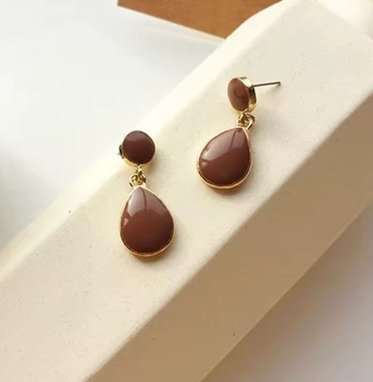 Temperament Brown Vintage Earrings
