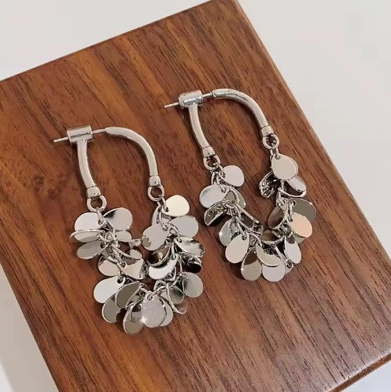 Vintage Sequin Tassel  Earrings