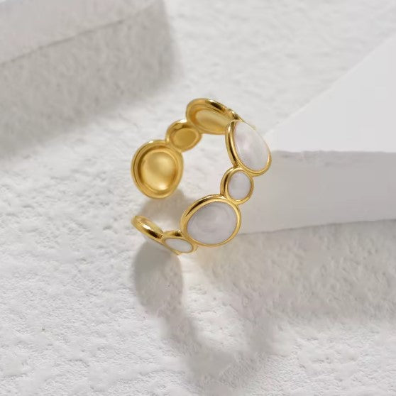 Vintage  Minimalist Drop Of Oil Open Ring
