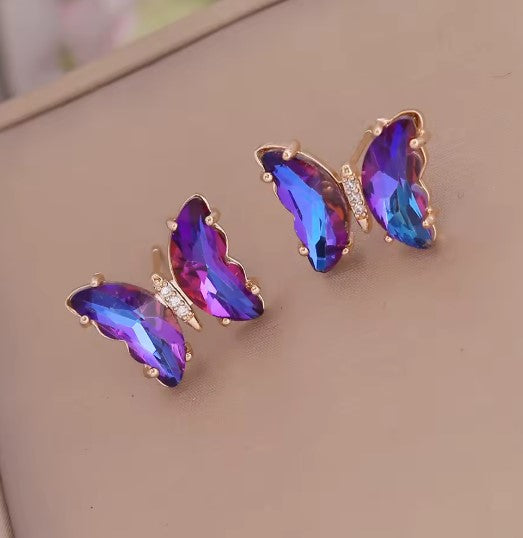Classic Purple Butterfly Earrings