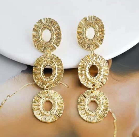 Vintage Multilayer Circular Earrings