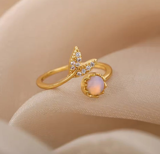 Classic Opal Crystal Stone Ring