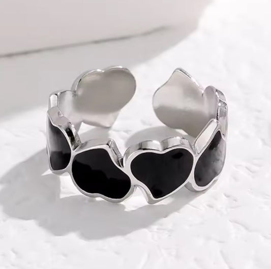 Vintage Black Shade Stone Adjustable Ring