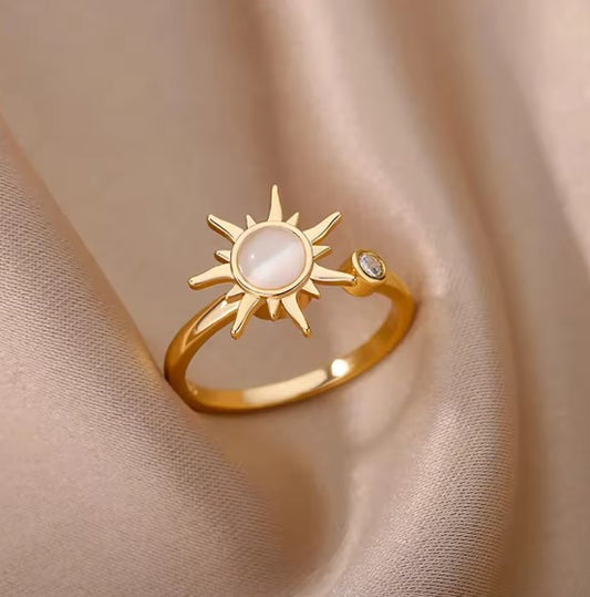 Trendy Sunshine Adjustable Gold Ring