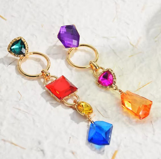 Classic Shiny Crystal Long Earrings