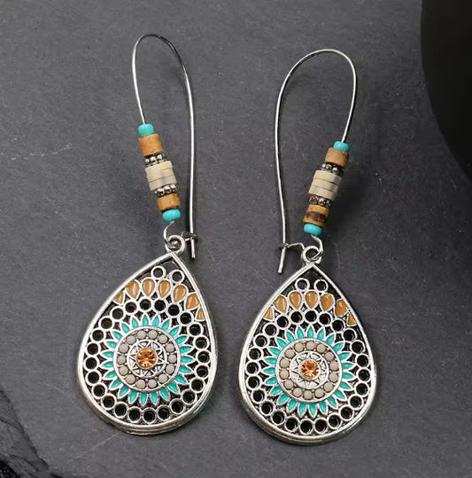 Vintage Handmade Beads Drop Earrings