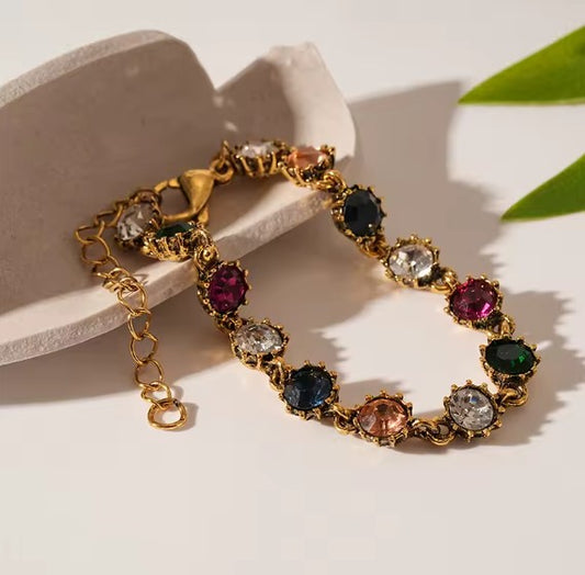 Vintage Colorful Exquisite Circle Elegant Bracelet