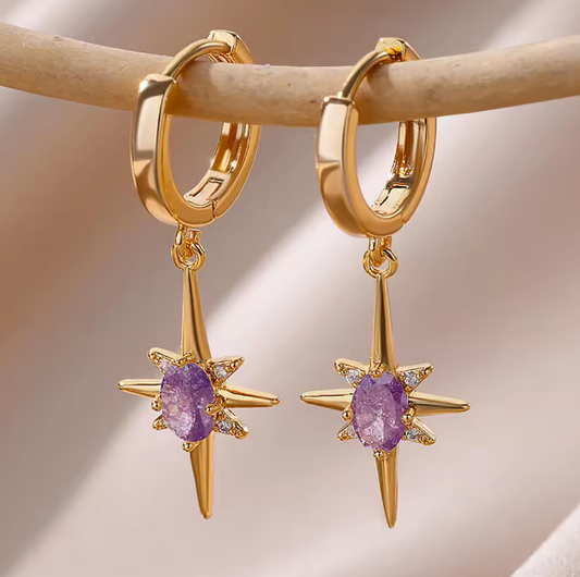 Classic Summer Star Gold Earrings