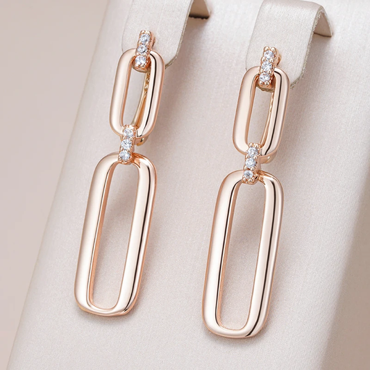 Gold Hollow Dangling Earrings