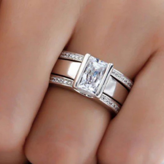 Vintage Inlaid Glass Ring